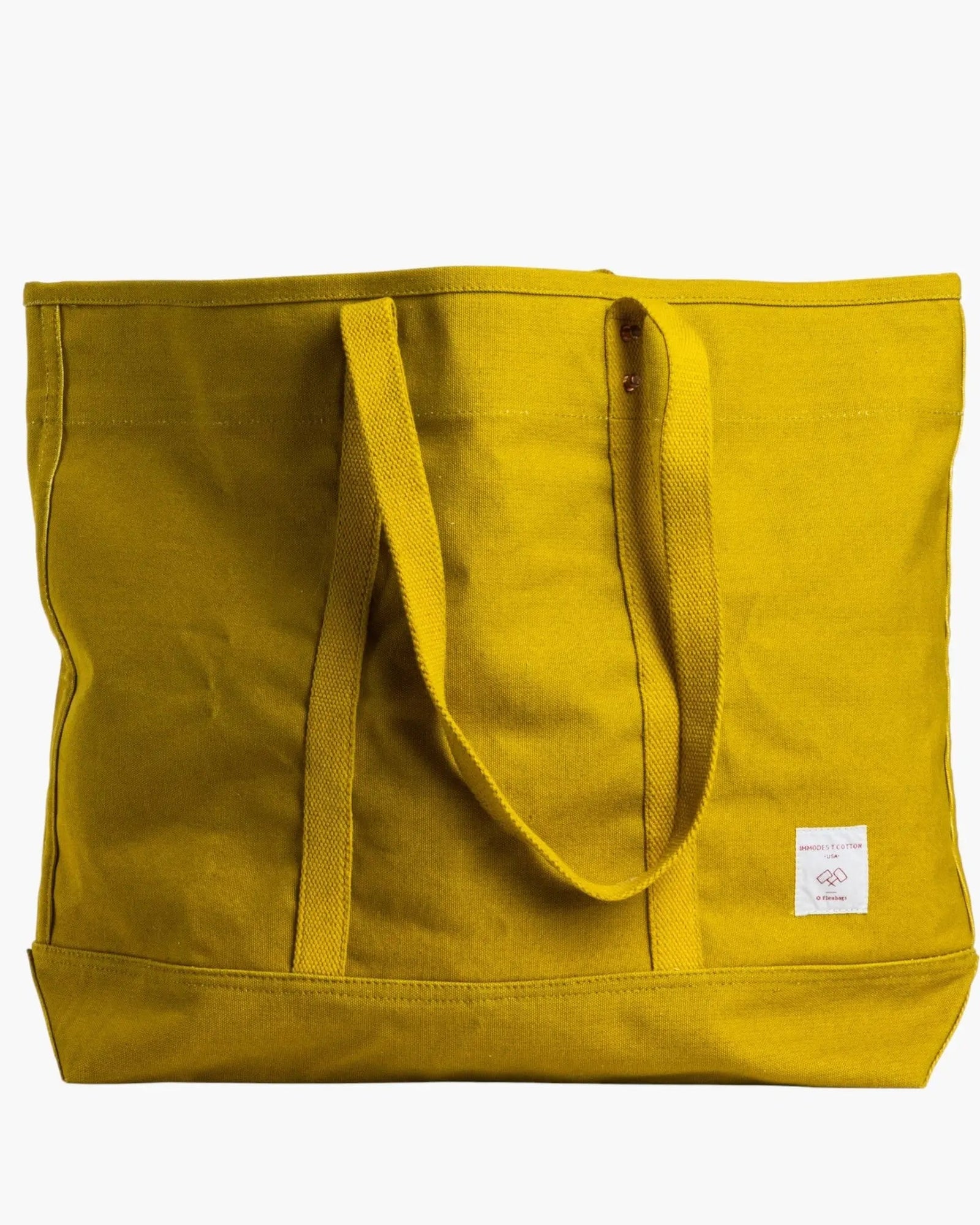 Large East West Tote | Chartreuse - grown&sewn