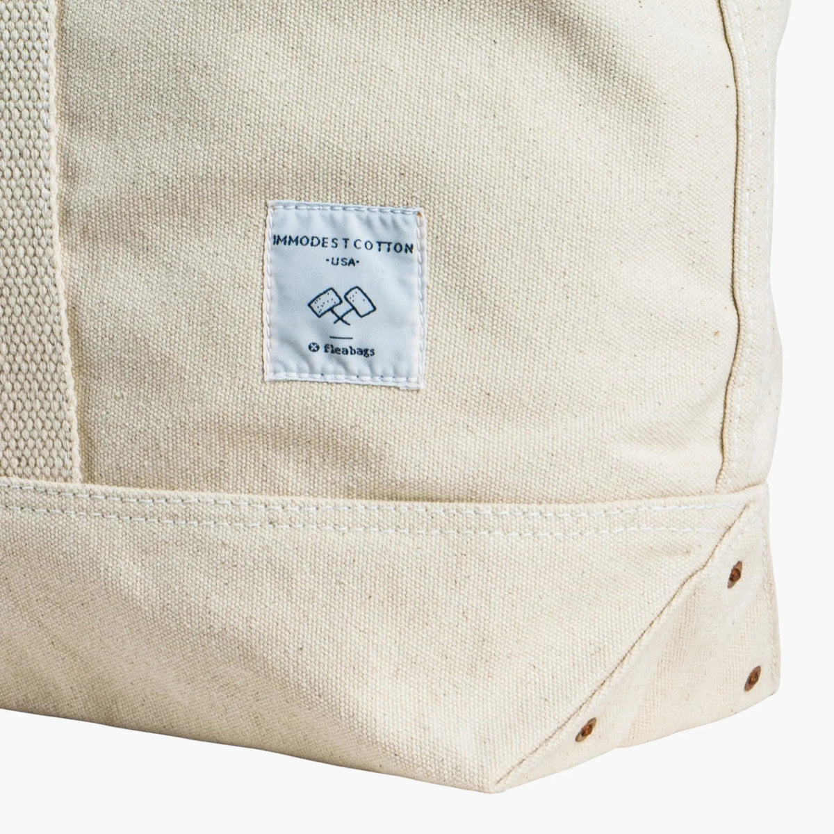 Large East West Tote | Natural - grown&sewn